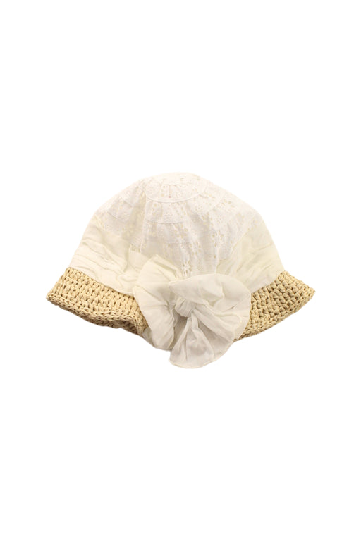A White Sun Hats from Grevi in size O/S for girl. (Front View)