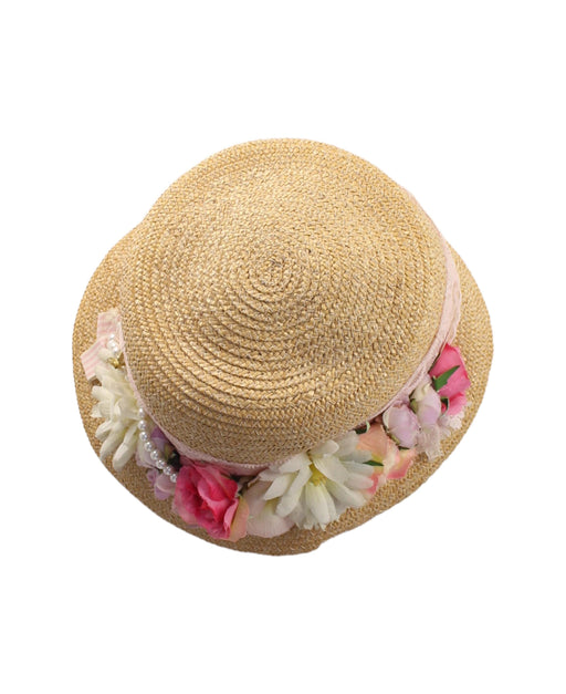 A Brown Sun Hats from Grevi in size O/S for girl. (Front View)