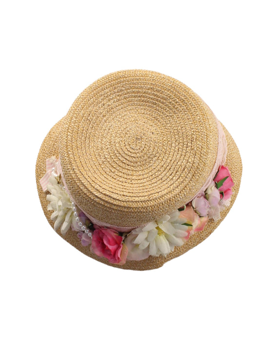 A Brown Sun Hats from Grevi in size O/S for girl. (Back View)