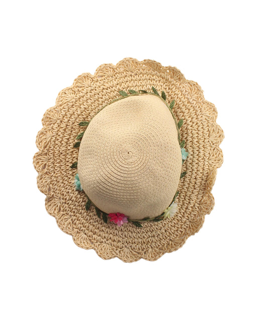 A Brown Sun Hats from Monsoon in size 6T for girl. (Front View)