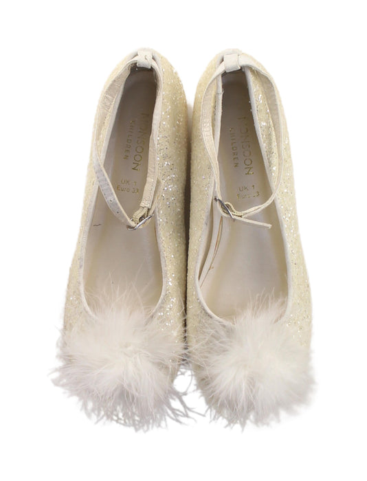 A Metallic Flats from Monsoon in size 7Y for women. (Back View)