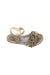 A Silver Sandals from Missouri in size 10Y for girl. (Front View)