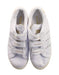 A White Sneakers from Adidas in size 12Y for boy. (Back View)