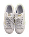 A White Sneakers from Adidas in size 11Y for boy. (Back View)