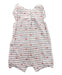 A White Short Sleeve Rompers from Seed in size 12-18M for girl. (Back View)