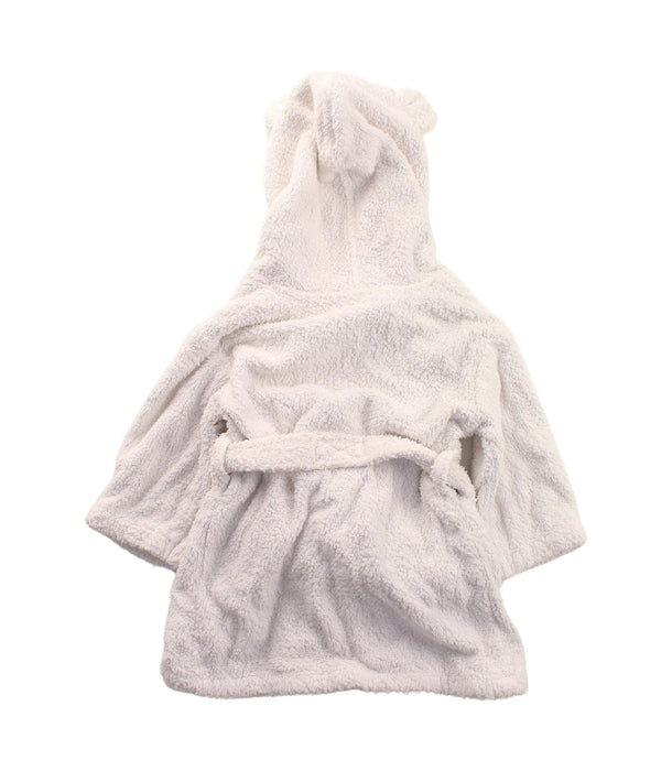A White Bathrobes from The Little White Company in size 6-12M for neutral. (Back View)