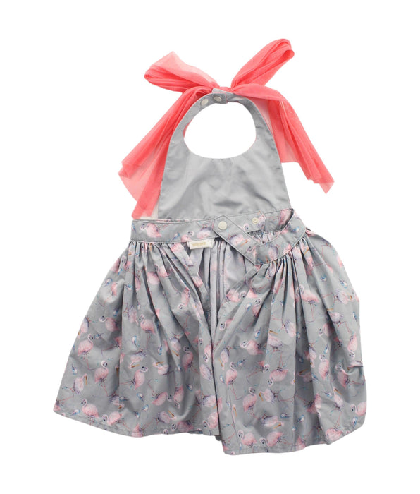 A Grey Sleeveless Dresses from MarlMarl in size 12-18M for girl. (Back View)