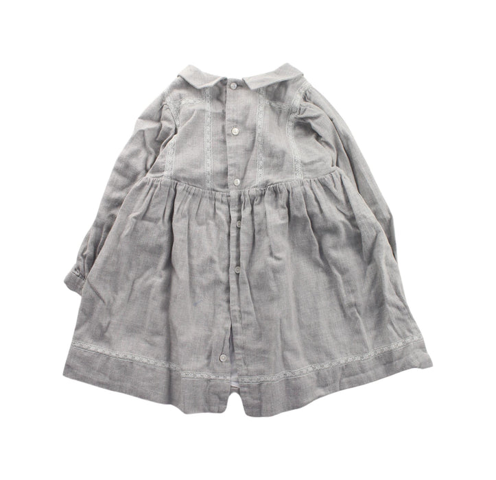 A Grey Long Sleeve Dresses from Bonpoint in size 2T for girl. (Back View)