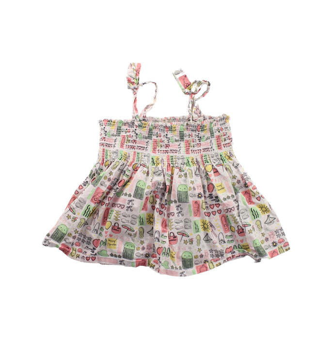 A White Sleeveless Dresses from Bonpoint in size 3T for girl. (Front View)