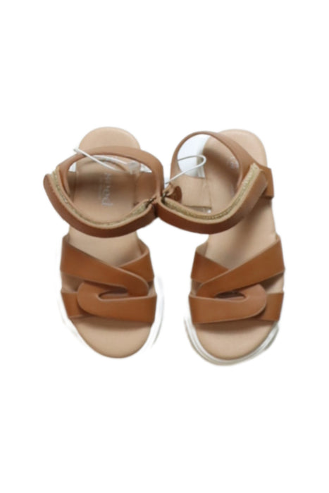 A Brown Sandals from Seed in size 18-24M for girl. (Back View)