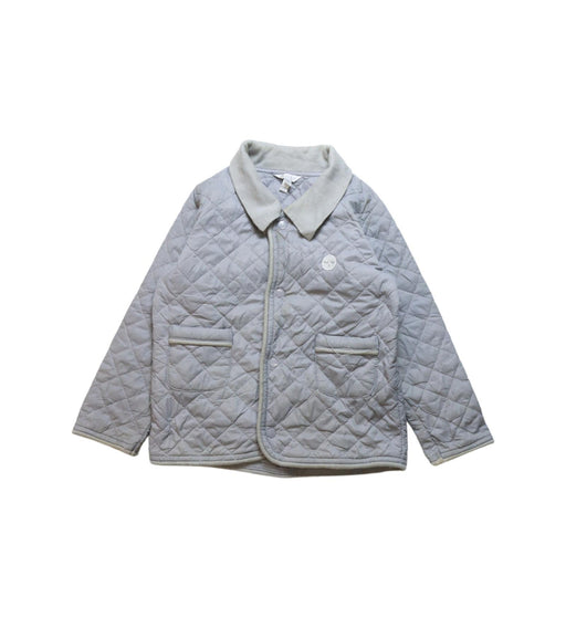 A Grey Puffer/Quilted Jackets from Livly in size 2T for girl. (Front View)