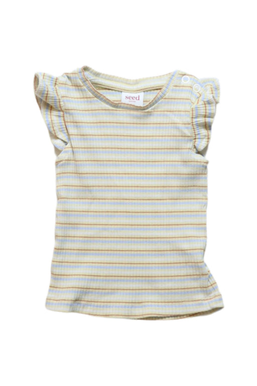 A Multicolour Short Sleeve Tops from Seed in size 3-6M for girl. (Front View)