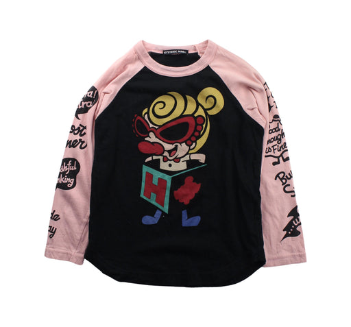 A Black Long Sleeve T Shirts from Hysteric Mini in size 5T for girl. (Front View)