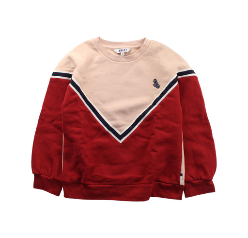 A Red Crewneck Sweatshirts from Aigle in size 8Y for boy. (Front View)