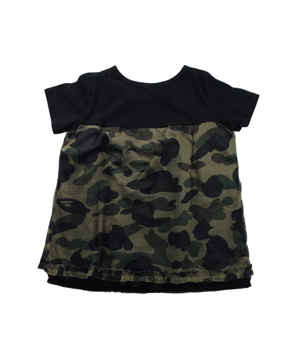 A Black Short Sleeve Tops from BAPE KIDS in size 5T for girl. (Back View)