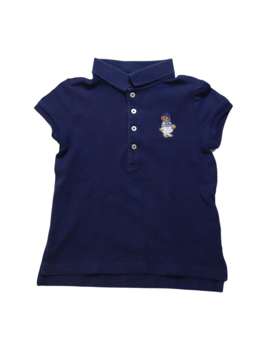 A Navy Short Sleeve Polos from Polo Ralph Lauren in size 4T for neutral. (Front View)