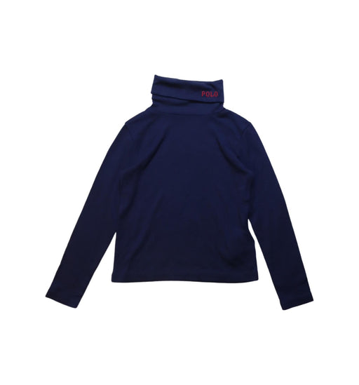A Navy Long Sleeve Tops from Polo Ralph Lauren in size 4T for girl. (Front View)