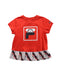 A Red Short Sleeve Dresses from Fila in size 5T for girl. (Front View)