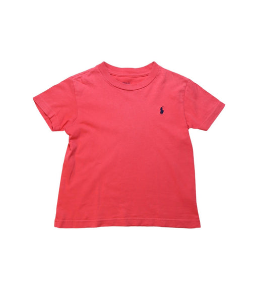 A Red Short Sleeve T Shirts from Polo Ralph Lauren in size 3T for neutral. (Front View)