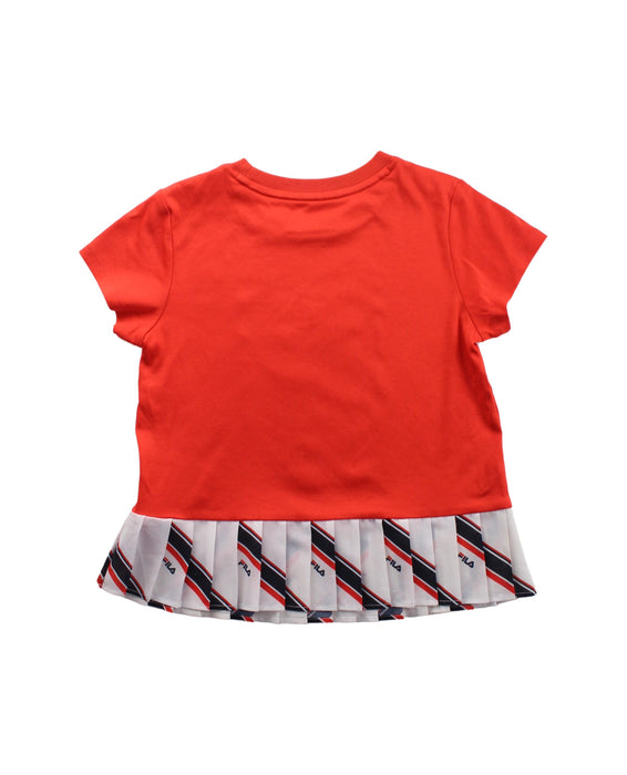 A Red Short Sleeve Dresses from Fila in size 5T for girl. (Back View)