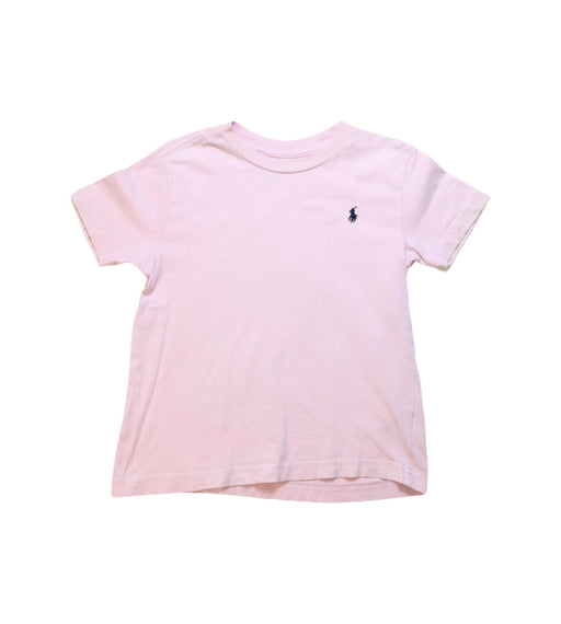 A Pink Short Sleeve T Shirts from Polo Ralph Lauren in size 3T for neutral. (Front View)