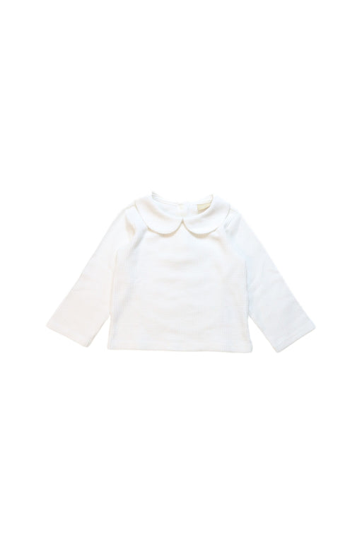 A White Long Sleeve Tops from Chickeeduck in size 12-18M for girl. (Front View)