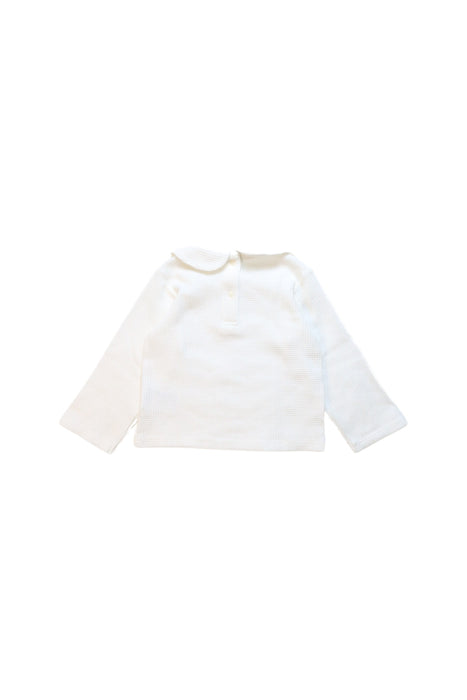 A White Long Sleeve Tops from Chickeeduck in size 12-18M for girl. (Back View)