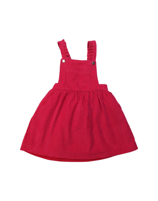 A Red Overall Dresses from Jacadi in size 3T for girl. (Front View)