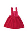 A Red Overall Dresses from Jacadi in size 3T for girl. (Back View)