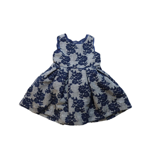 A Blue Sleeveless Dresses from Mides in size 12-18M for girl. (Front View)