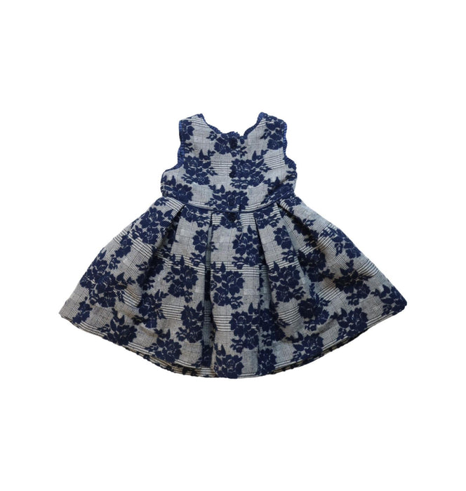 A Blue Sleeveless Dresses from Mides in size 12-18M for girl. (Back View)