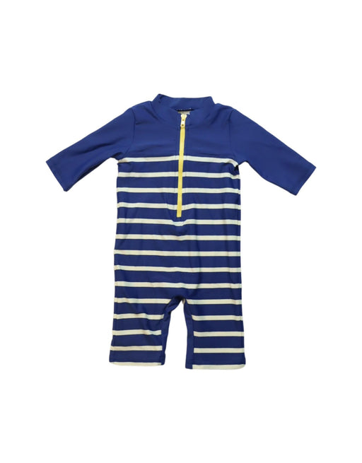 A Blue Swimsuits from Boden in size 3-6M for boy. (Front View)