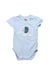 A Blue Short Sleeve Bodysuits from Seed in size 3-6M for boy. (Front View)