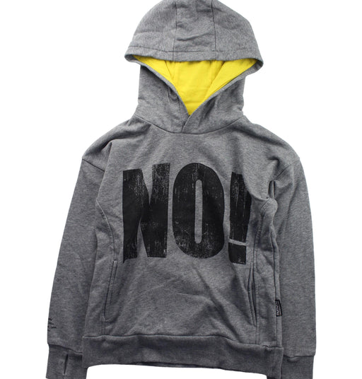 A Grey Hooded Sweatshirts from Nununu in size 6T for boy. (Front View)