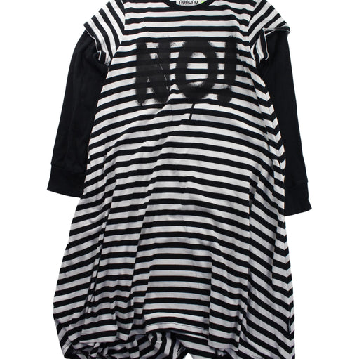 A Black Long Sleeve Dresses from Nununu in size 6T for girl. (Front View)