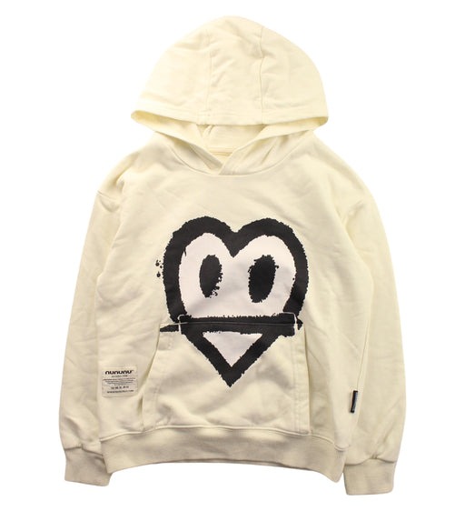 A Ivory Hooded Sweatshirts from Nununu in size 6T for neutral. (Front View)