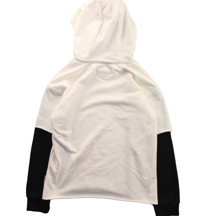 A Black Hooded Sweatshirts from Nununu in size 6T for boy. (Back View)