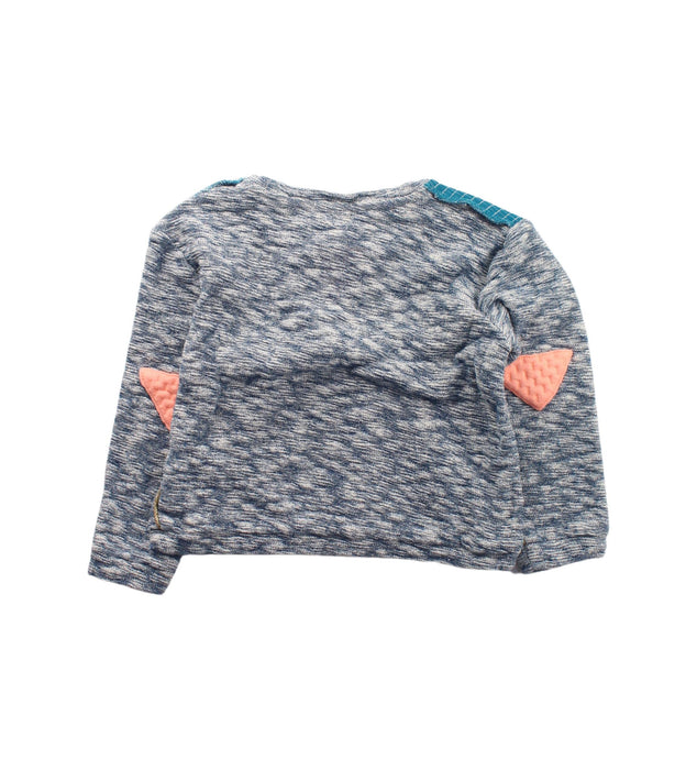 A Blue Crewneck Sweatshirts from Oaks of Acorn in size 4T for girl. (Back View)