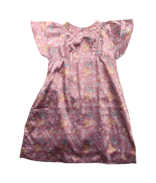 A Pink Short Sleeve Dresses from Velveteen in size 3T for girl. (Front View)