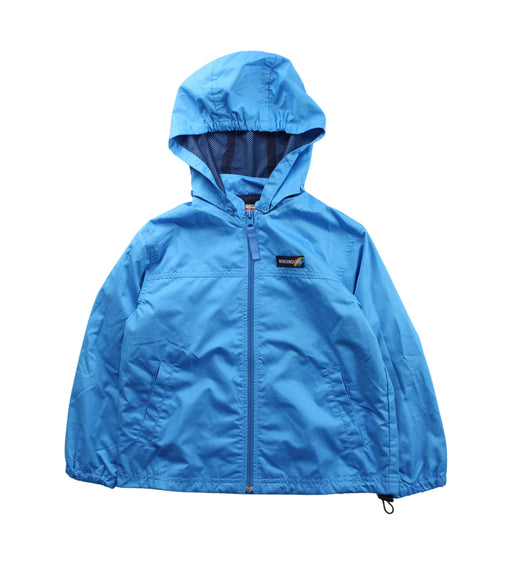 A Blue Lightweight Jackets from Miki House in size 4T for boy. (Front View)