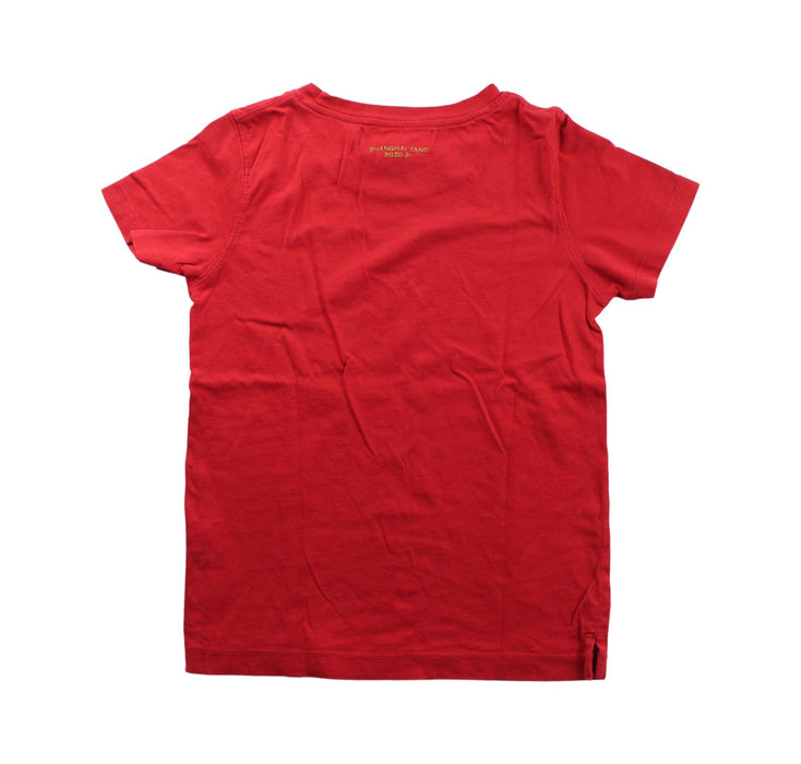 A Red Short Sleeve T Shirts from Shanghai Tang in size 6T for girl. (Back View)