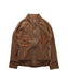 A Brown Lightweight Jackets from Shanghai Tang in size 4T for girl. (Front View)