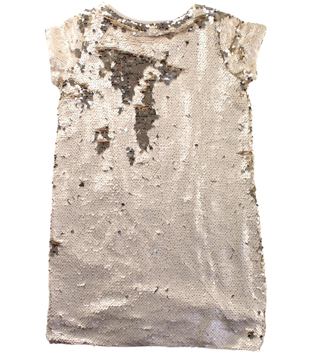 A Metallic Short Sleeve Dresses from Seed in size 5T for girl. (Back View)