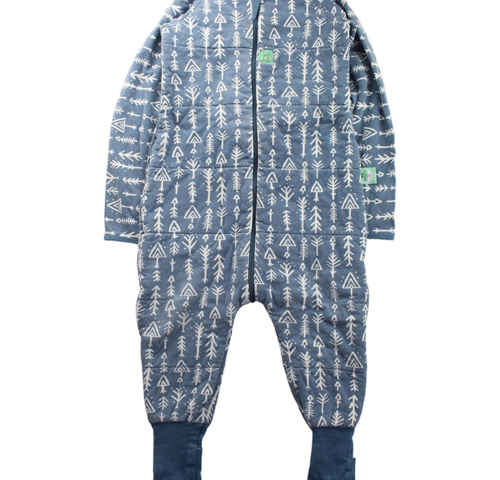 A Blue Sleepsacs from ErgoPouch in size 4T for boy. (Front View)