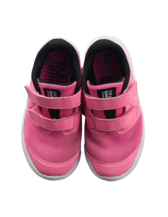 A Pink Sneakers from Nike in size 4T for girl. (Back View)