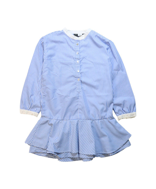 A Blue Long Sleeve Dresses from Molo in size 4T for girl. (Front View)