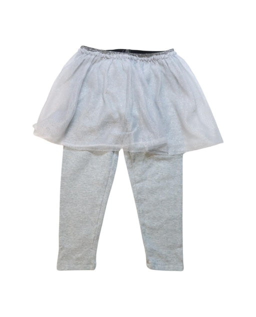 A Grey Leggings from Chickeeduck in size 4T for girl. (Front View)
