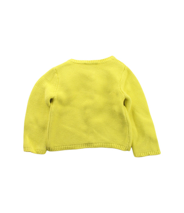 A Yellow Cardigans from Jacadi in size 6-12M for girl. (Back View)