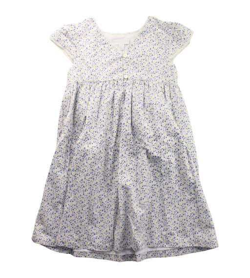 A Blue Short Sleeve Dresses from The Little White Company in size 4T for girl. (Front View)