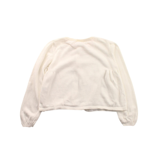 A White Cardigans from The Little White Company in size 5T for girl. (Back View)